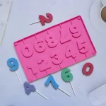 Molde de silicon para piruletas del 0-9