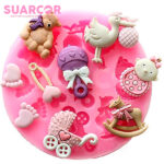 Molde De Silicon De Figuras Para Baby Shower