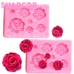 Molde De Silicon De Rosas