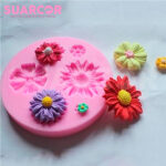 Molde De Silicon En Forma De Flores Varias