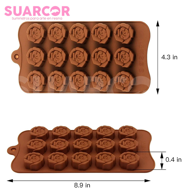 Molde De Silicon Forma De Rosas