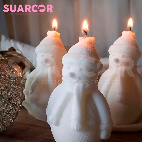 Molde De Silicon Con Forma De Muñeco de Nieve