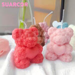 Molde De Silicon En Forma De Oso Con Rosas