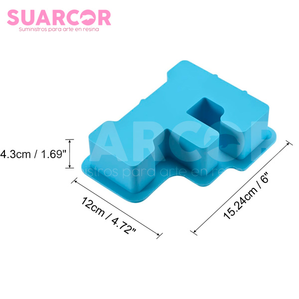 Molde De Silicon De letra F Mayúscula - Image 2