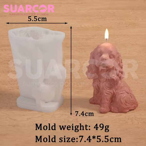 Molde De Silicon Forma De Perro con Orejas Largas - Image 2