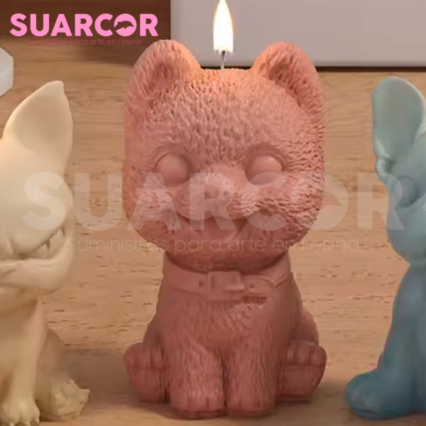 Molde De Silicon Forma De Perro Sentado