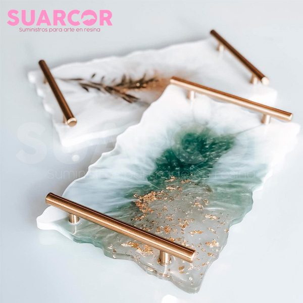 Molde De Silicon Bandeja con Borde Irregular + Asas