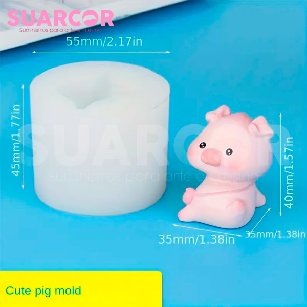 Molde De Silicon Cochinitos Tiernos (PRECIO UNIDAD) - Image 2