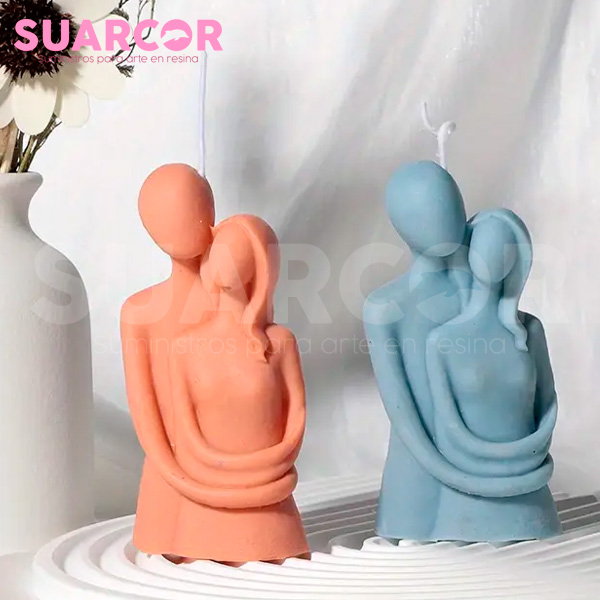 Molde De Silicon De Pareja Abrazada