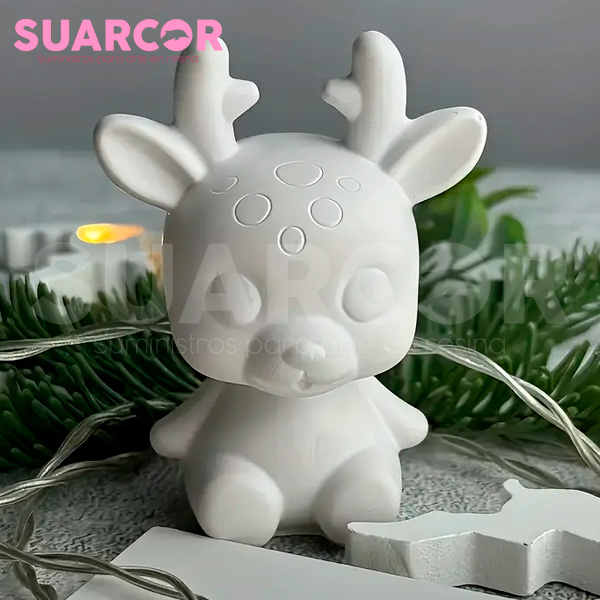 Molde de Silicon Reno Navideño Estilo Kawaii
