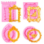 Set de 4 Moldes de Silicón Marcos Decorativos