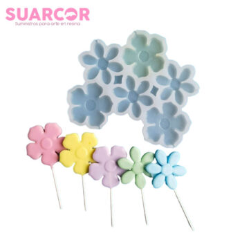 Molde de Silicón Flores - Para hacer Paletas de Caramelo