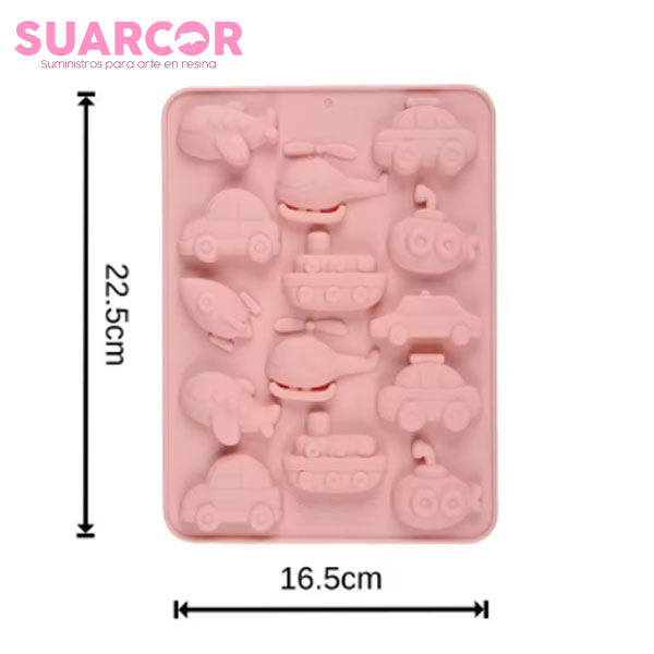Molde de Silicón Vehículos - 14 Cavidades - Image 2